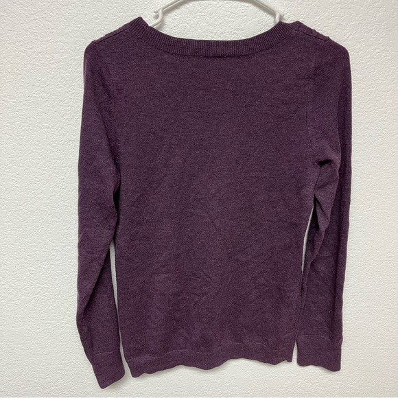 Talbots Sweater Womens Medium Purple Wool Blend Cable Knit Long Sleeve Casual - Picture 4 of 4
